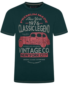 KAM Classic Legends Print T-Shirt Dark Sea